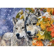 Схема вышивки «Волк»