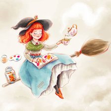 Схема вышивки «ведьмочка»