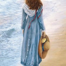 Схема вышивки «девушка у моря»