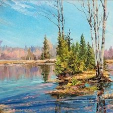 Схема вышивки «Весна. Верещагин»