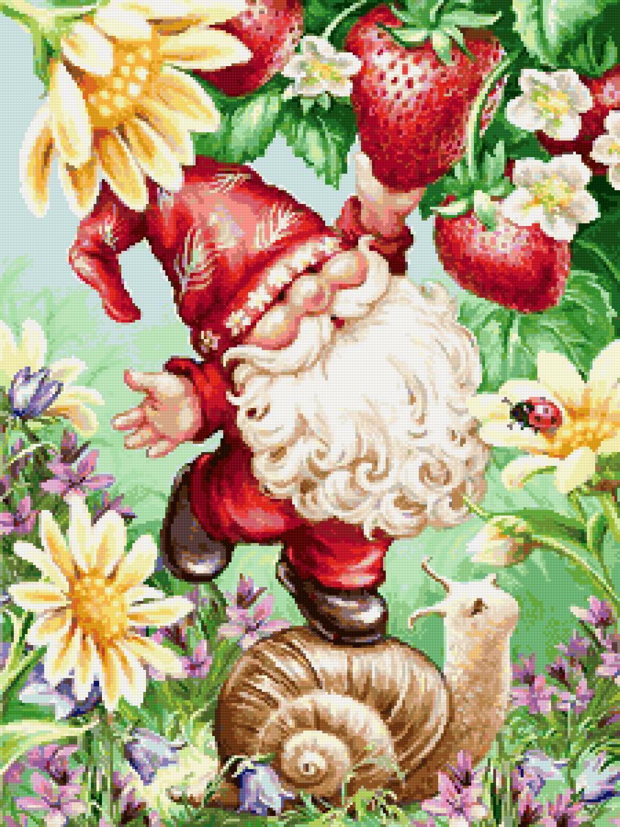 №2582753 - сказка, гном, клубника - предпросмотр