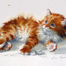 Схема вышивки «Киска»