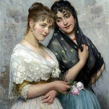 Схема вышивки «Две подруги»