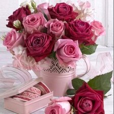 Схема вышивки «Розы в доме»