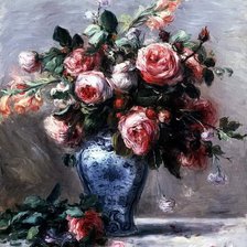 Схема вышивки «розы в вазе»