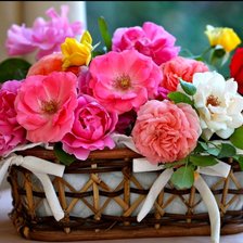 Схема вышивки «Корзинка с цветами»