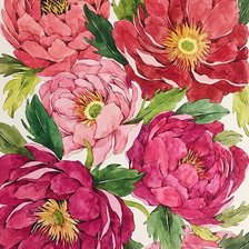 Схема вышивки «Подушка "Пионы"»