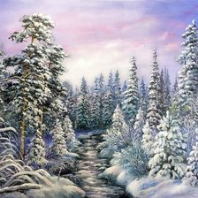 Схема вышивки «Зима»