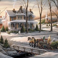 Схема вышивки «зимняя прогулка»