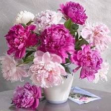 Схема вышивки «Пионы»