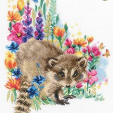 Схема вышивки «енот»