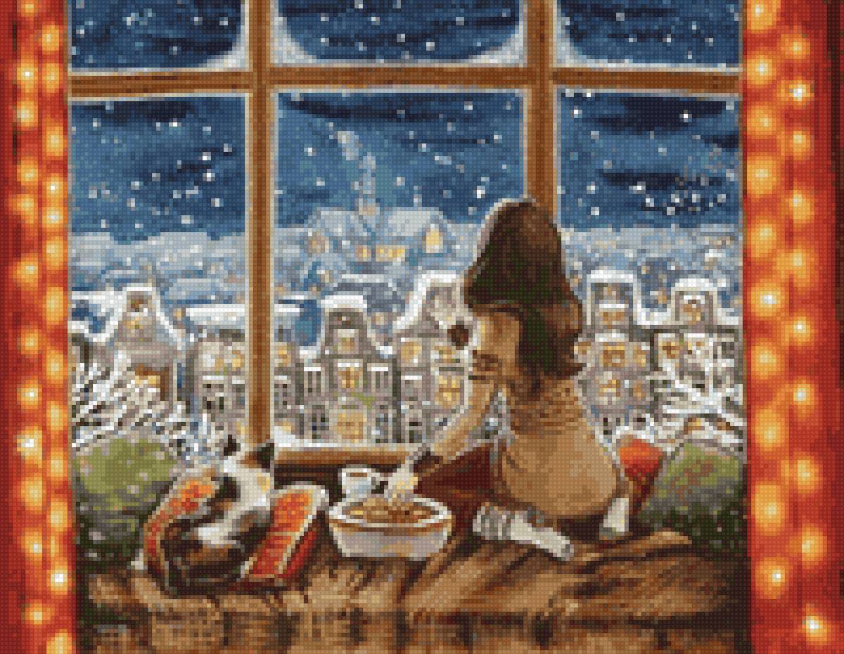 Атмосферное окошко - скандинавия рождество - предпросмотр