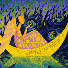 Схема вышивки «Ангел в лодке»