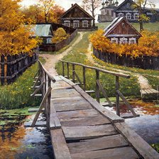 Схема вышивки «Маленький мостик»