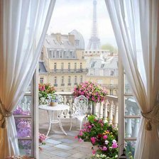 Схема вышивки «Вид из окна»