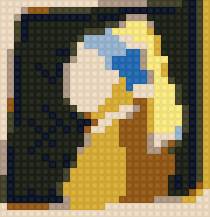 Девушка с жемчужной сережкой - девушка, маленькая, абстракция, картина - предпросмотр