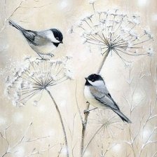 Схема вышивки «Синички»