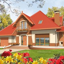 Схема вышивки «Красный дом»