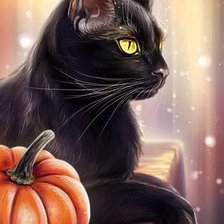 Схема вышивки «Gato Halloween»
