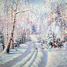 Схема вышивки «Снежная зима»