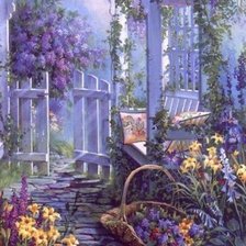 Схема вышивки «калитка влюбленных»