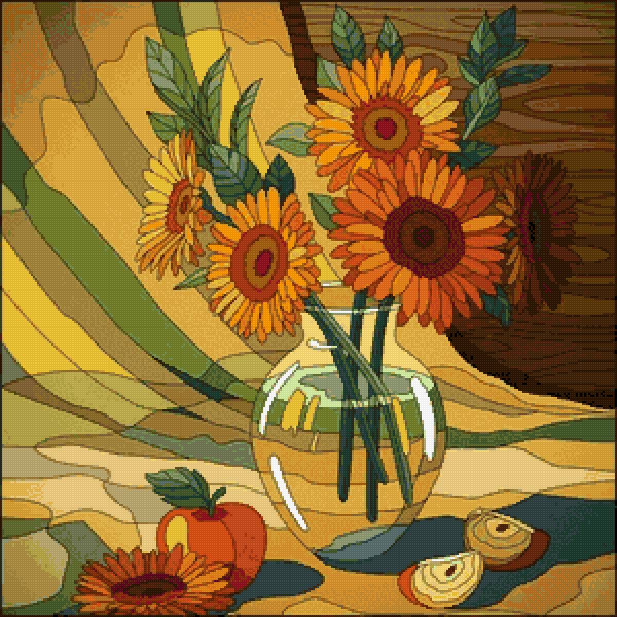 Натюрморт с яблоками - натюрморт - предпросмотр