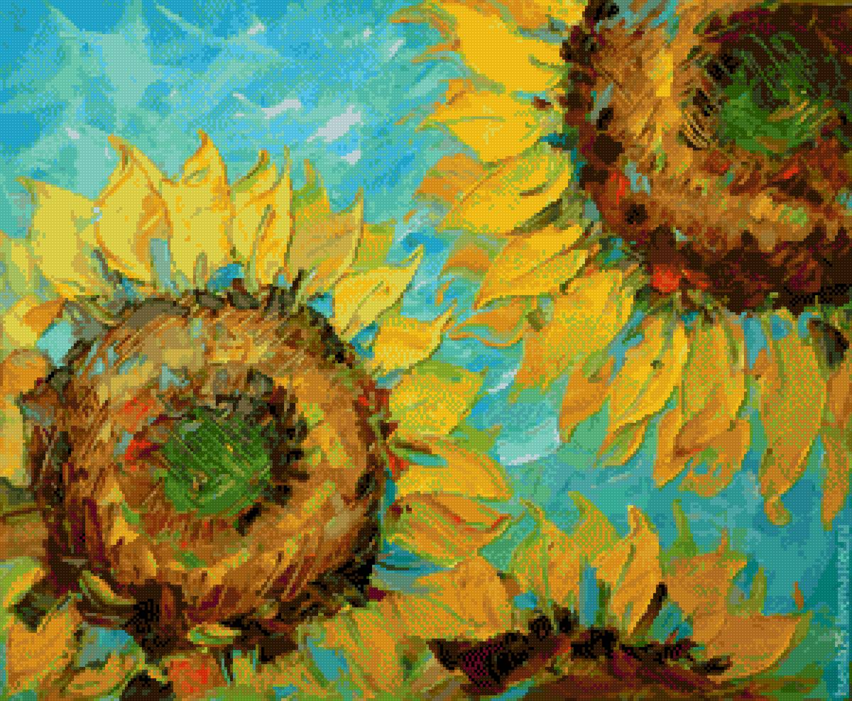 Подсолнухи - подсолнухи - предпросмотр