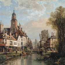 Схема вышивки «старый город»