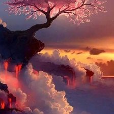 Схема вышивки «Горы»