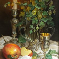 Схема вышивки «Натюрморт с крыжовником»