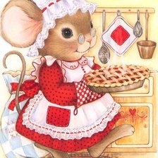 Схема вышивки «RATONCITA REPOSTERA DMC»