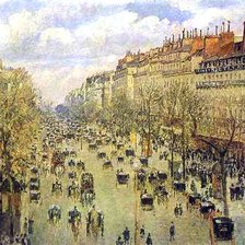 Схема вышивки «Бульвар Монмартр после полудня»