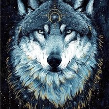 Схема вышивки «Волк»