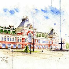 Схема вышивки «Нижегородская ярмарка. Акварель»