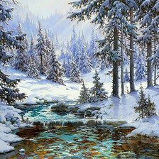 Схема вышивки «По картине Карла Гауптмана»