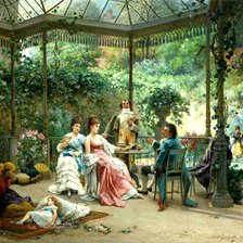 Схема вышивки «Petrecere in gradina»