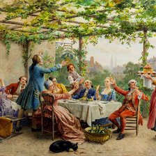 Схема вышивки «Petrecere pe terasa»