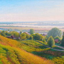 Схема вышивки «Елатьма. Вид из парка на Оку.»