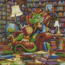 Схема вышивки «ученый дракон»