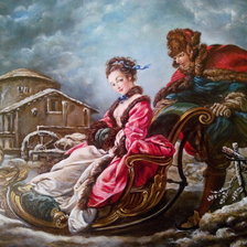 Схема вышивки «Зима Франсуа Буше»