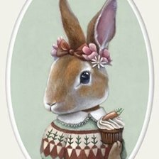 Схема вышивки «Символ года = зайка»