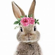 Схема вышивки «Символ года - зайка»