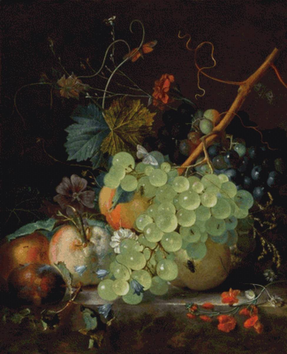 По мотивам старых голландцев - цветы, натюрморт, фрукты - предпросмотр