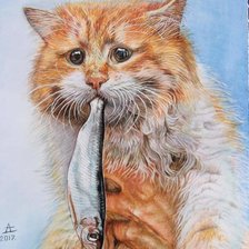 Схема вышивки «Попался»