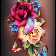 Схема вышивки «бабочки»