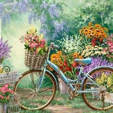 Схема вышивки «Bicicleta»