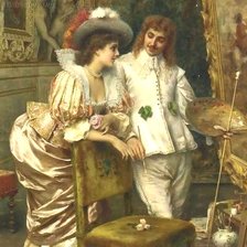 Схема вышивки «Vizita in atelierul de pictura»