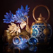 Схема вышивки «Голубое настроение»