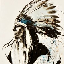 Схема вышивки «Вождь»