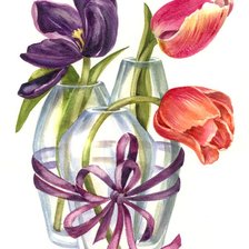 Схема вышивки «Тюльпаны»